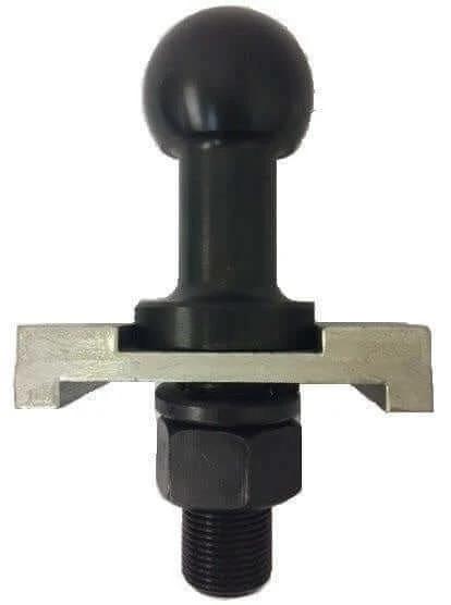 Tow Ball 50mm X 7/8" Black 3500kg Tall Kit T541030 with mounting plate and nut.