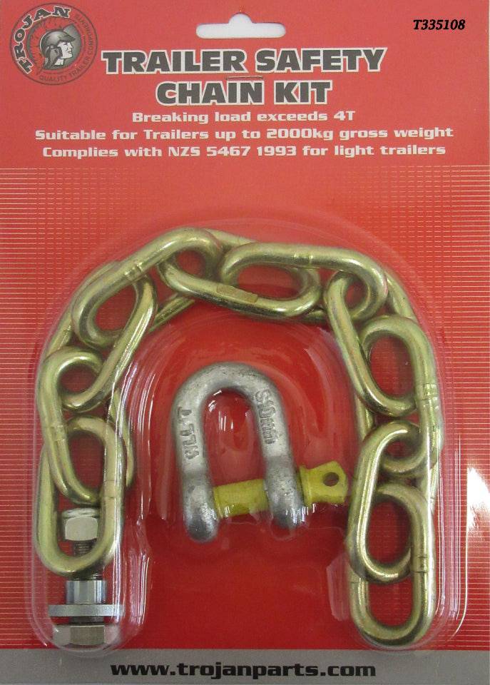 Trailer Safety Chain Kit for up to 2000kg - Action Outdoors Kiwi