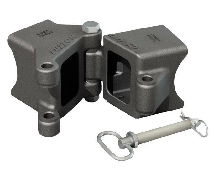 Trailer Fold Away Bracket 3x3inch Weld On - Bare steel material fitting for 3x3 inch draw bars.