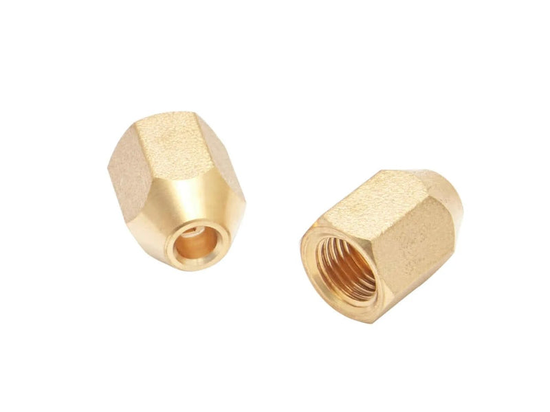 Brake Hose and Fitting Kit Single Axle S/Steel brass fittings for hydraulic brake hose connections.