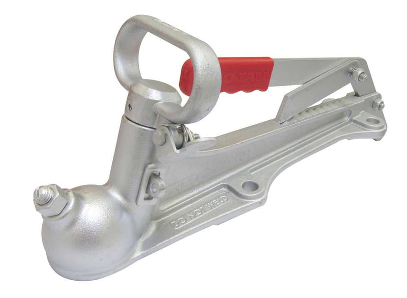 3500kg trailer coupling for 1-7/8 inch tow ball - metal snap lock type with galvanised finish