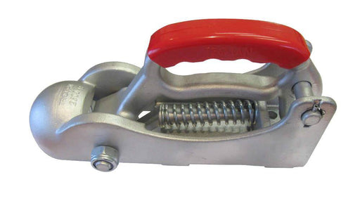 Coupling V2 2500kg Duofit 50mm and 1-7/8inch trailer coupling with red handle and metal body
