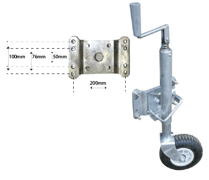 Jockey Wheel - Solid Tyre - Action Outdoors Kiwi