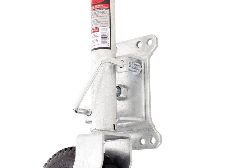 Jockey Wheel - Solid Tyre T303108 with a multi-fit swivel bracket and solid rubber tyre for robust lifting.