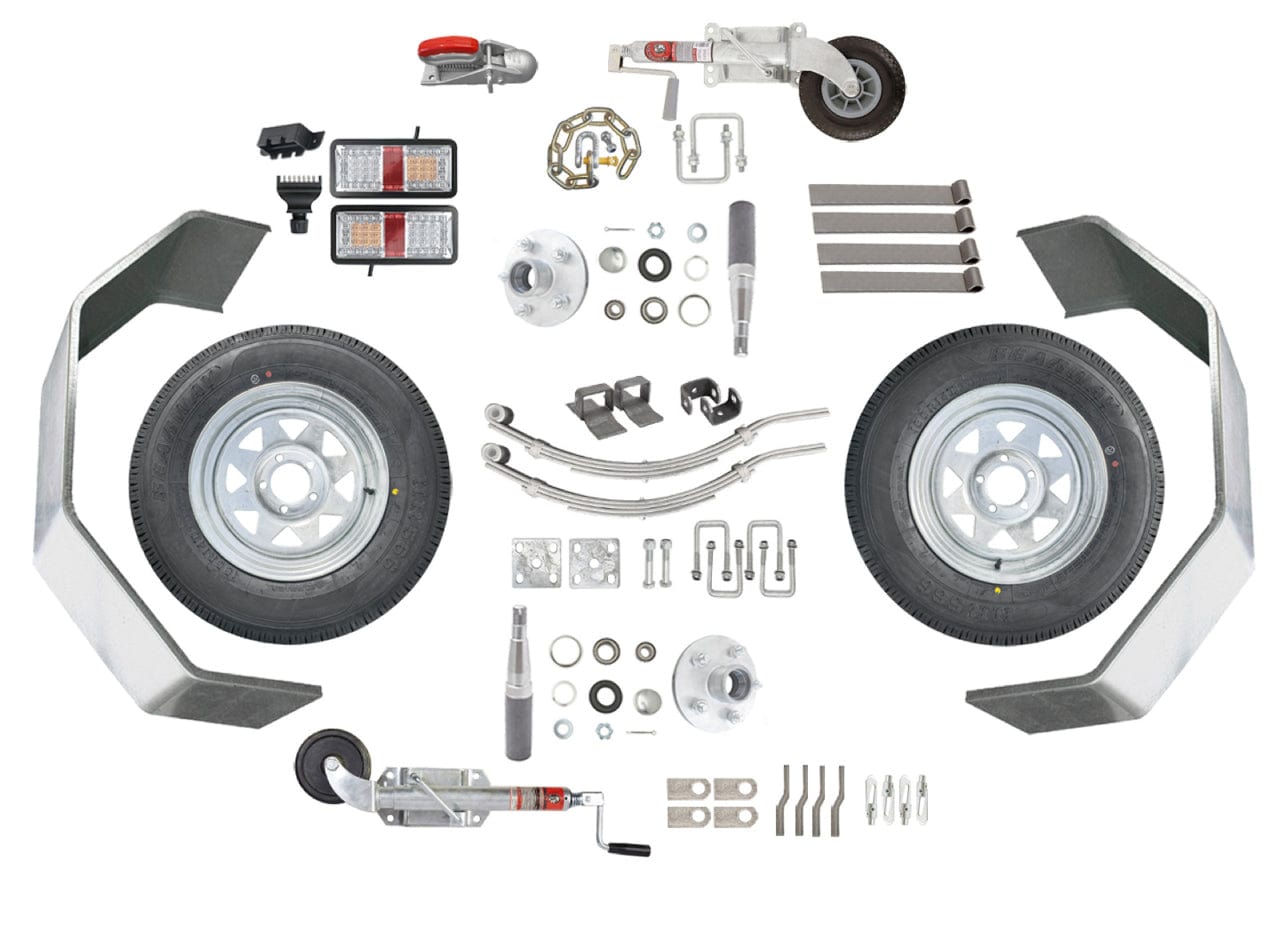 Trojan Trailer Kit 1500kg Single axle non brked trailer 14"