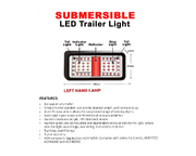 Trojan trailer lights LED Submersible Combination Left Hand Light