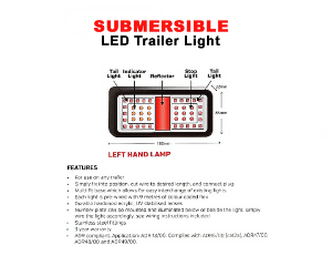Trojan trailer lights LED Submersible Combination Left Hand Light