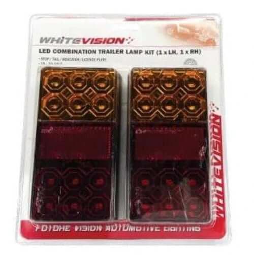 LED Tail Set 150X80 10-30V .4M Blister - Stop/Tail/Indicator/Licence Plate Lights, LH & RH included.
