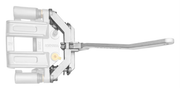 Mechanical Park Brake Bolt-On HYD LH Centre, stainless steel caliper conversion for hydraulic brakes.