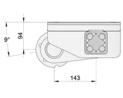 Duratorque Gull-Wing Beam Axle 3000kg technical drawing with dimensions and design details