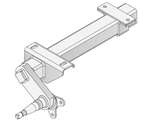 Half-beam Duratorque Left - 1000kg Per Pair - Retro, showcasing a fabricated design and rated 500kg each.