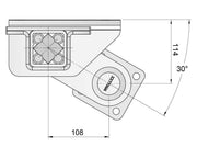 Half-beam Duratorque Left - 1750kg Per Pair - 10" Drum product technical drawing with dimensions.