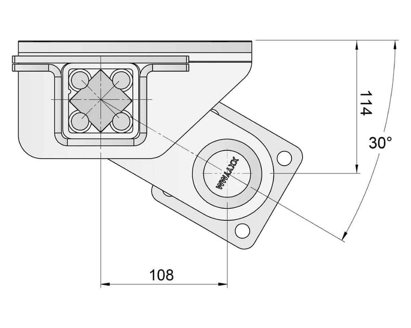 Half-beam Duratorque Left - 1750kg Per Pair - 10" Drum product technical drawing with dimensions.