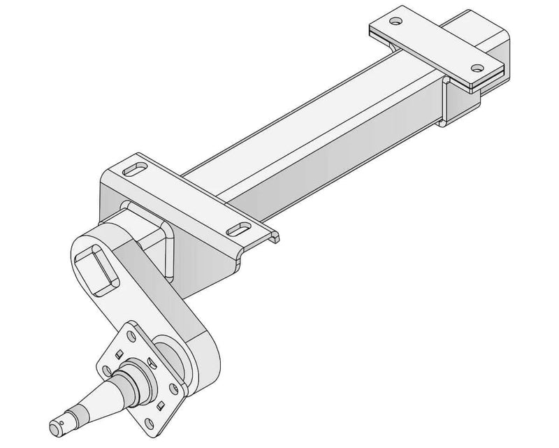 Half-beam Duratorque Left - 1750kg Per Pair - 10" Drum product illustration with detailed structural design.