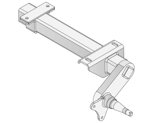 Half-beam Duratorque Right - 1750kg Per Pair - H/Duty Tophat illustration for braked and non-braked fittings