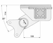 Half-beam Duratorque Right - 2200kg Per Pair T092040RH technical drawing with dimensions
