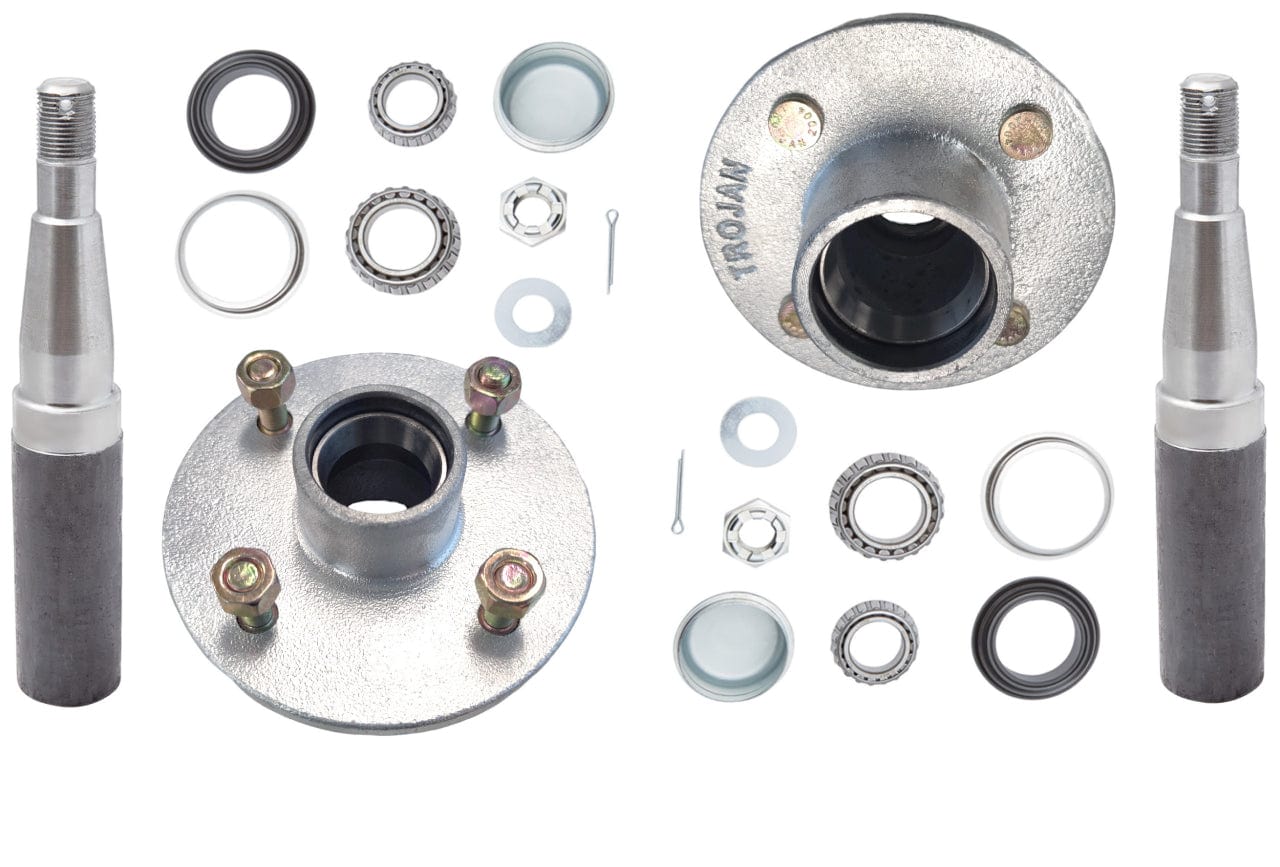 Trojan Trojan Hub Stub Kits Non Braked 1500kg Non-Braked Hub & Stub Kit - 4x4-1/4"x7/16" - Pair T122015