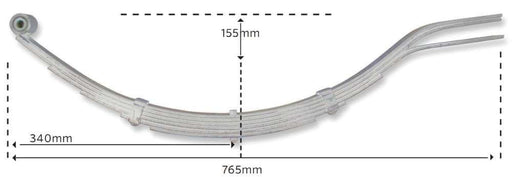 Trojan Trojan Suspension Products Long Multi-leaf Slipper Spring 3LF 650kg