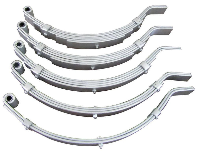 Multi-leaf Deep Set Spring 3LF 50mm 1088kg - Dacromet coated leaf springs in a set for heavy-duty applications.