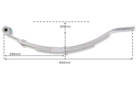 Trojan Trojan Suspension Products Short Multi-leaf Slipper Spring 2LF 500kg