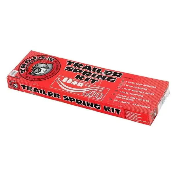 Trojan Multi-leaf Spring Kits 1500kg packaging showing components like springs and hardware.
