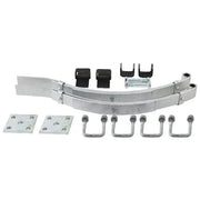 Trojan Multi-leaf Spring Kits 1500kg hardware components including springs, hangers, bolts, and U-bolts.