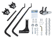 WDH 600Lb 30" Round S/Bar W/Cam kit including round spring bars, brackets, hardware, and installation instructions.