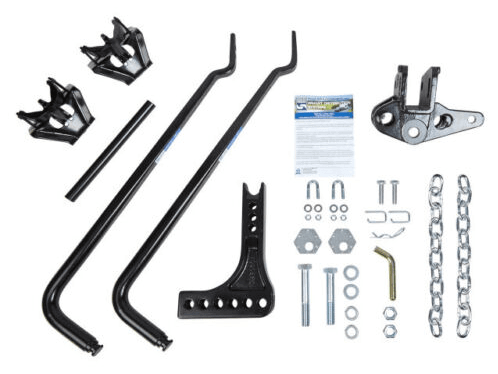 WDH 600Lb 30" Round S/Bar W/Cam kit including round spring bars, brackets, hardware, and installation instructions.