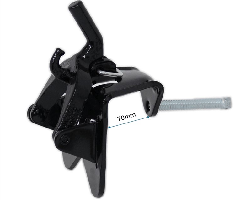 WDH 800Lb 30" Round S/Bar W/Cam clamp showing 70mm measurement for precise adjustment.