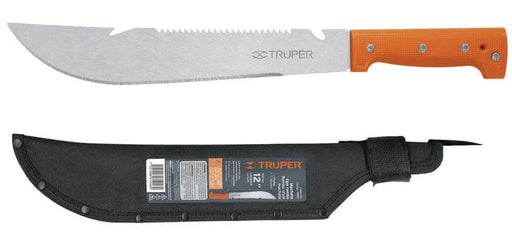 Truper Machette with Rivetted Handle With Fitted Sheath 300mm for efficient outdoor tasks and gardening.