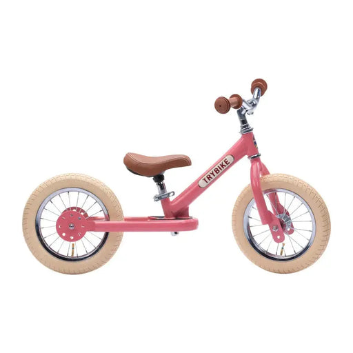 Pink Vintage Balance Bike & Trike – Trybike Steel | Balance Bike NZ by Curious Moonbeam