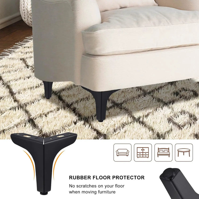 4Pcs Metal Furniture Legs 13cm by salelink.co.nz