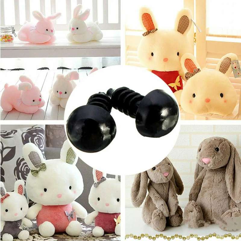 100Pcs Plastic Toy Screw Eyes Kit for Doll by salelink.co.nz
