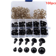100Pcs Plastic Toy Screw Eyes Kit for Doll by salelink.co.nz