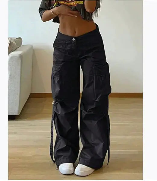 Low-Waist Cargo Pants for Women - Multi-Pocket Utility Pants | Casual Outdoor Wear by Mead's Supply & Equipment Outfitters limited