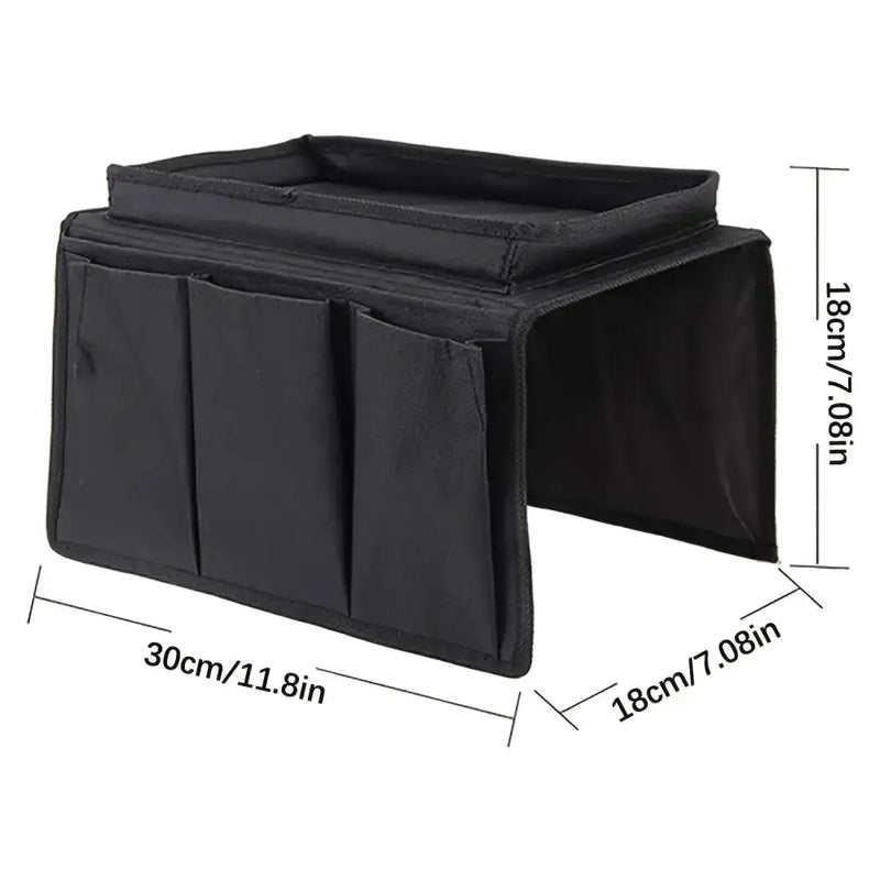 TV Remote Control Holder Sofa Armrest Organizer with Storage Pockets by Habicare