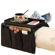 TV Remote Control Holder Sofa Armrest Organizer with Storage Pockets by Habicare