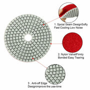 10Pcs Diamond Polishing Pads Wet Dry 4" Set for Granite Stone Concrete Marble by salelink.co.nz
