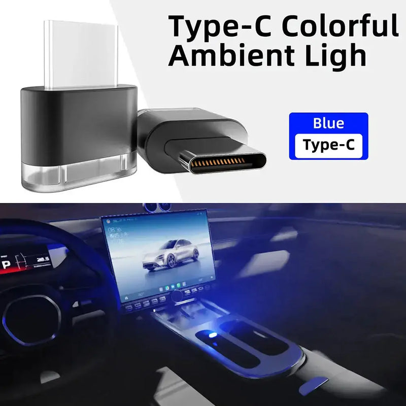 Type-C LED Car Interior Ambient Light (7 colours available) by Habicare