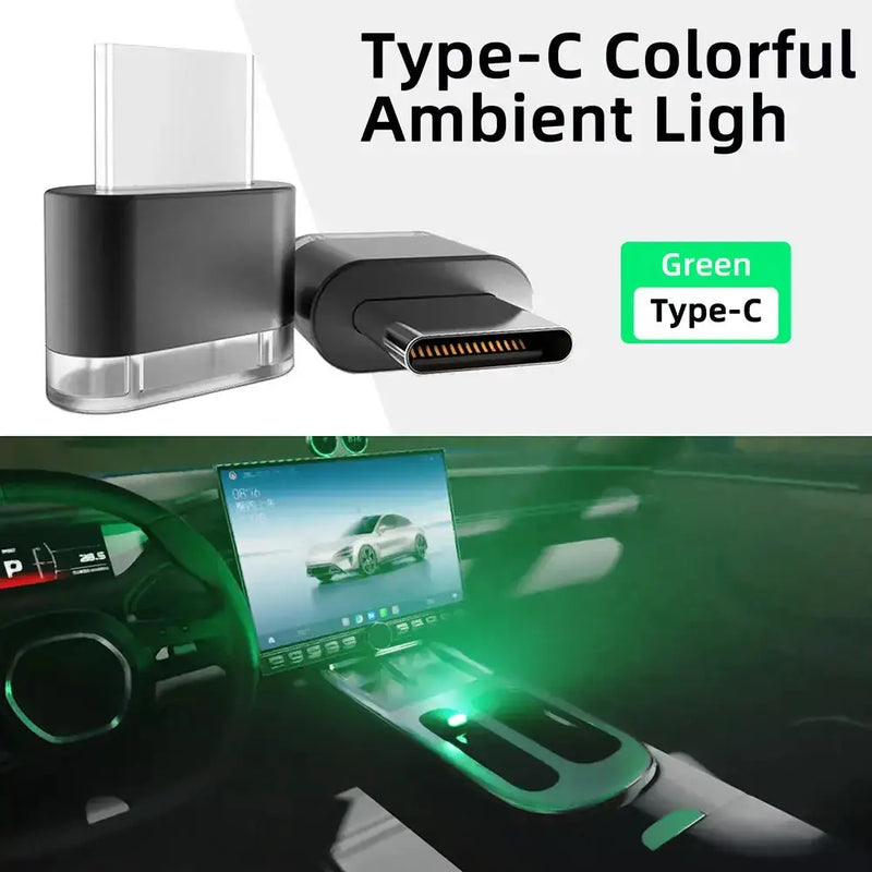 Type-C LED Car Interior Ambient Light (7 colours available) by Habicare