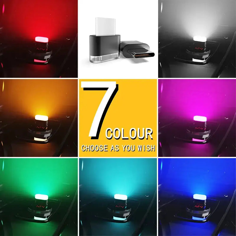 Type-C LED Car Interior Ambient Light (7 colours available) by Habicare
