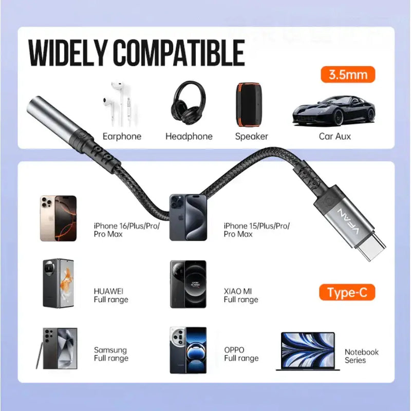 techplus Type C to 3.5mm Audio Adapter NZ L12-C Type C to 3.5mm Audio Adapter NZ L12C for USB C Devices