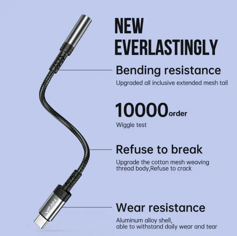 Type C to 3.5mm Audio Adapter NZ L12-C by techplus