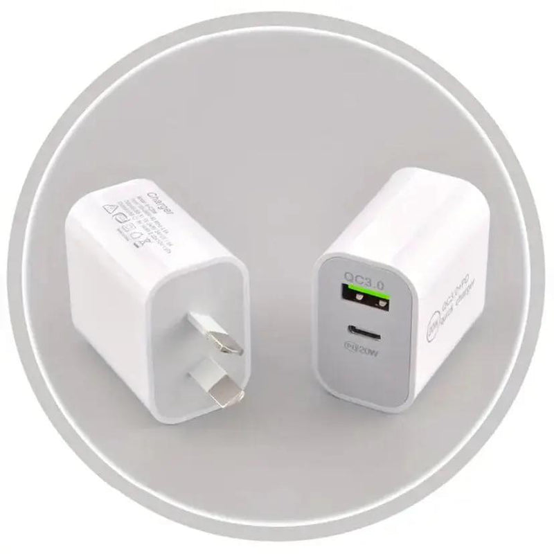 Type C & USB Power Adapter Wall Plug (NZ / AUS) by 9eight5