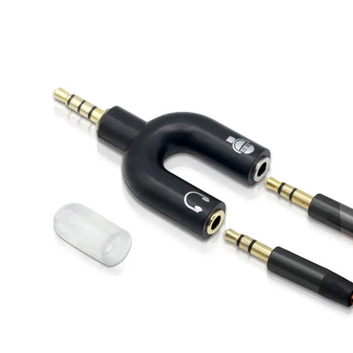 techplus U-Type Dual 3.5mm Headphone Audio Splitter Adapter for Mobile Phone & Headset U-Type Dual 3.5mm Headphone Audio Splitter | Action Outdoors NZ