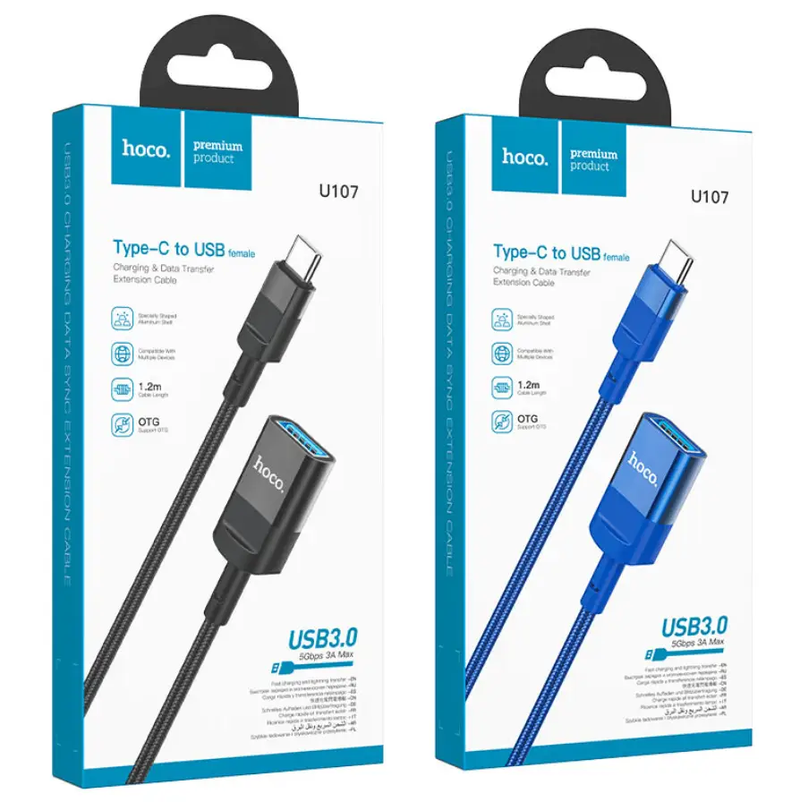 U107C Type-C Extension Cable NZ – 1.2m Fast Charging Extension by techplus