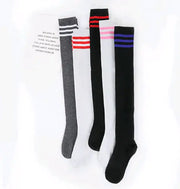 Striped Over-the-Knee Socks for Women - College Style Knee-High Fashion Socks by Mead's Supply & Equipment Outfitters limited