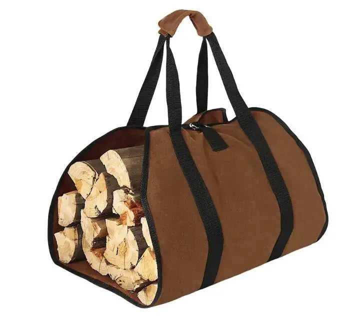 Outdoor Firewood Tote Bag - Durable 600D Oxford Canvas Storage Carrier for Camping & Home by Mead's Supply & Equipment Outfitters limited