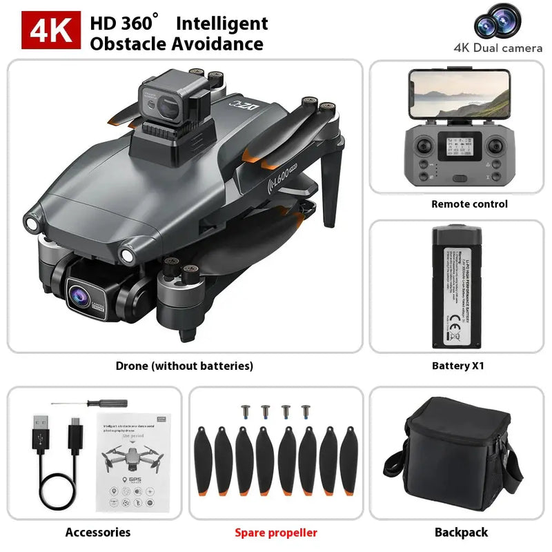 L600 PRO MAX Drone - 4K HD Camera with GPS Smart Return & Laser Obstacle Avoidance | Aerial Photography by Mead's Supply & Equipment Outfitters limited