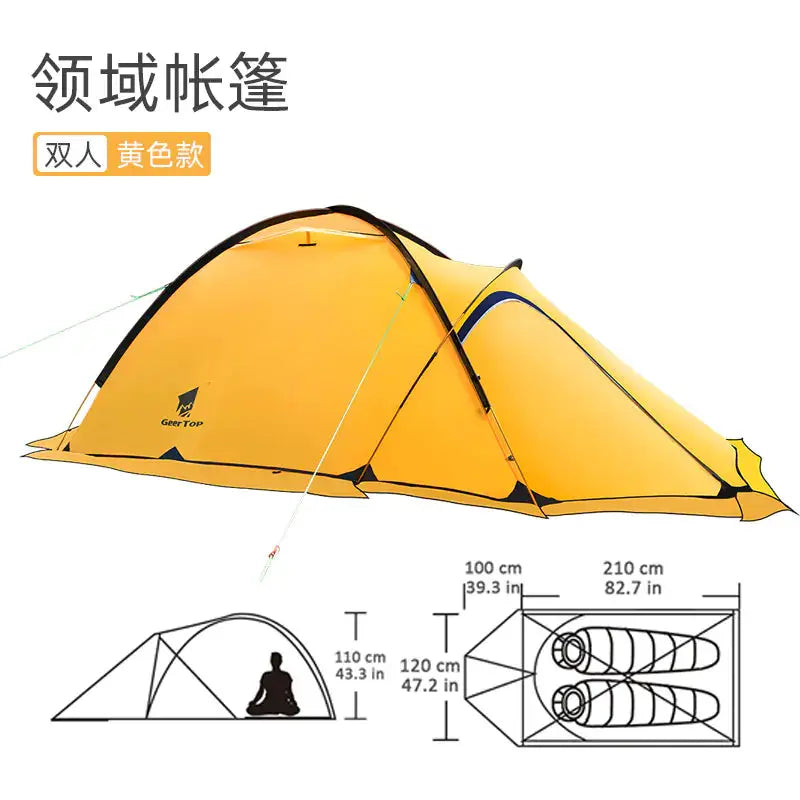 Winter Double Layer Waterproof Camping Tent for Hiking - 4-Season 2-Person Shelter by Mead's Supply & Equipment Outfitters limited